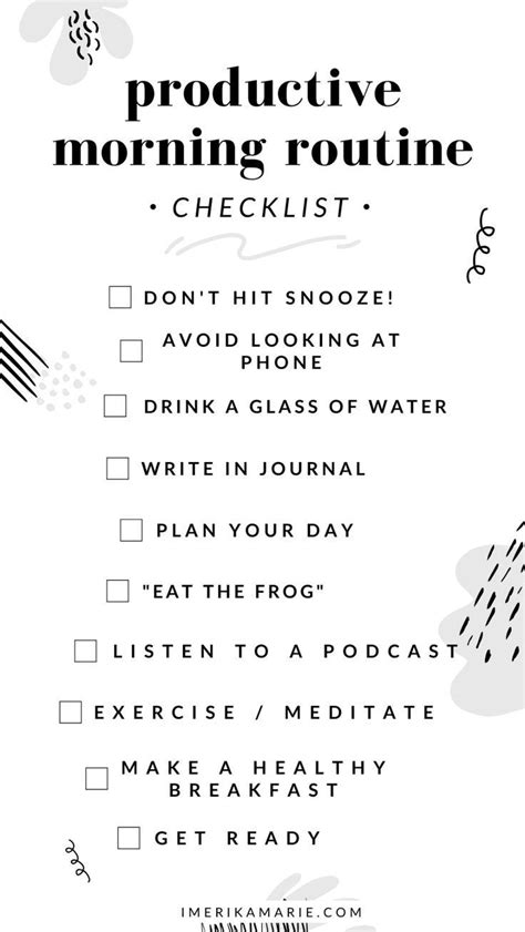 A Productive Morning Routine For Success Erika Marie Morning