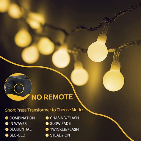 Buy Globe String Lights 43ft 70 Led, Indoor String Lights Bedroom, 8 ...
