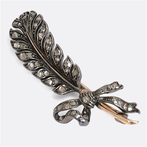 Victorian Diamond Feather Brooch – Butter Lane Antiques