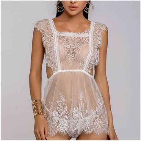 Femmes Sexy Dentelle See Through Net Yarn Sling Sexy Lingerie Sous