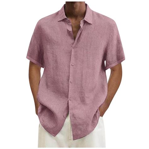 Frostluinai Summer Savings Deals 2024 Mens T Shirts Button Down Short