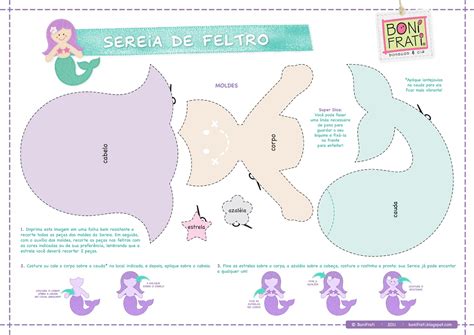 Molde Sereia Para Imprimir - RETOEDU