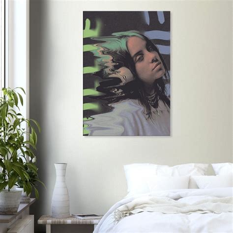 Billie Eilish Canvas Vibrant Wall Art Portrait Modern Home Decor Unique T For Music Lovers