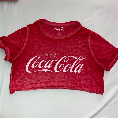 Coca Cola Women S Red Crop Top Depop