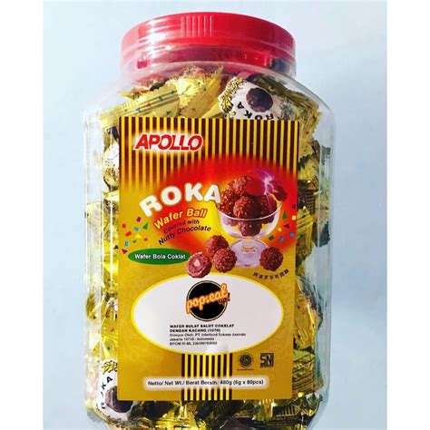 Jual Coklat Roka Apollo Wafer Ball Toples Isi 80 Pcs 6g X 80 Pcs