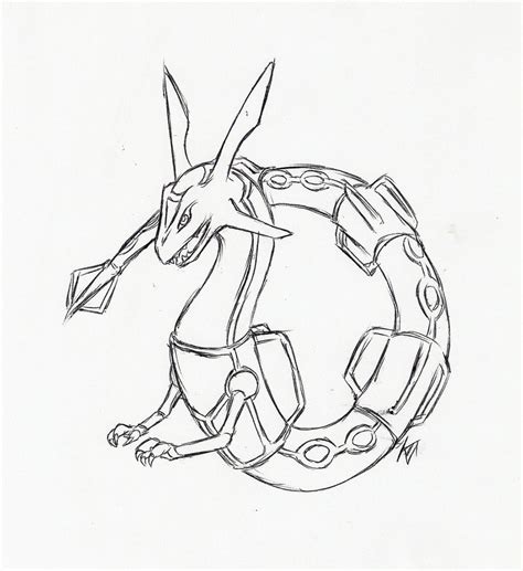 Rayquaza Drawing at GetDrawings | Free download