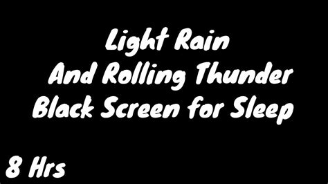 Fall Asleep Fast With Black Screen Rain And Thunder Sounds Hrs For