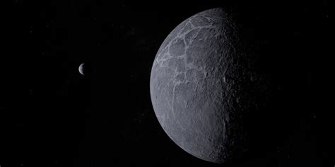 Dwarf Planet 90482 Orcus With Vanth Moon Stock Photo - Download Image ...