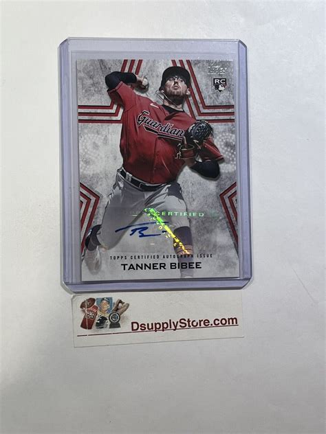 Tanner Bibee Topps Update Baseball Stars Rookie Rc Auto Bsa Tbe