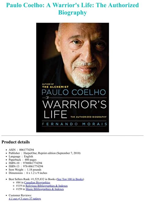 Pdf Book Paulo Coelho A Warriors Life The Authorized Biography