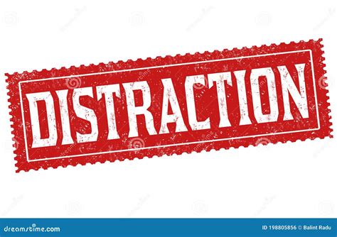 Distraction Sign Distraction Grunge Stamp Vector Illustration