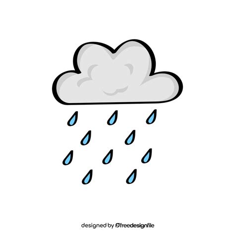 Cloud with rain clipart free download