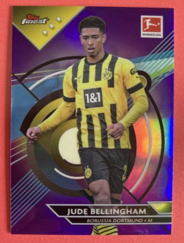 2022 23 Topps Finest Bundesliga Jude Bellingham Purple 250 Ebay