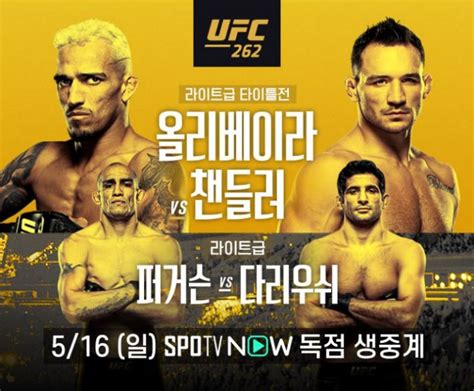 Ufc ‘올리베이라 Vs 챈들러 라이트급 타이틀 걸고 격돌