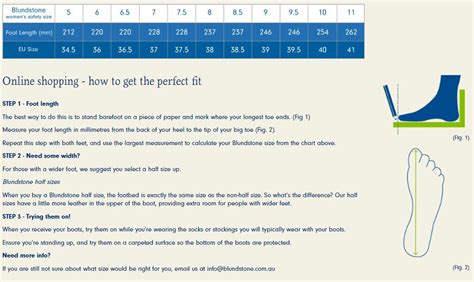 Size Chart - Blundstone – DirectPrice