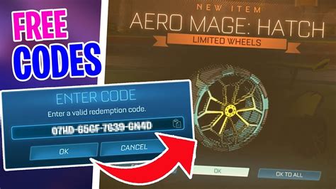 Every Free Redeemable Code On Rocket League Youtube