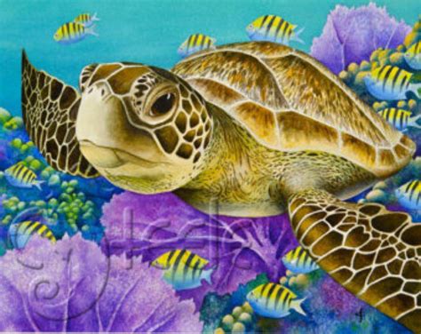 Carolyn Steele Painting Tropical Art Print Diverse Caribbean Reef