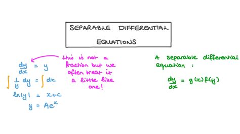 Separable Differential Equations Worksheet