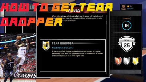 Nba K How To Get Tear Dropper Badge Quickly Youtube