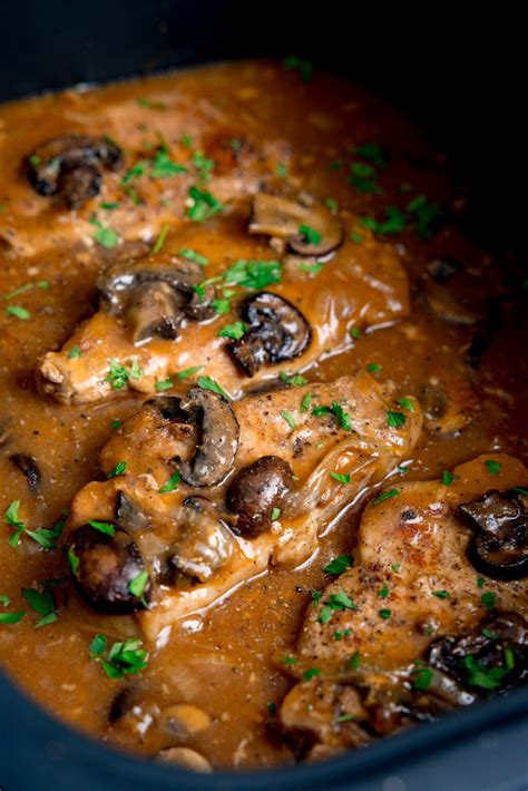 Slow Cooker Smothered Pork Chops Nickys Kitchen Sanctuary