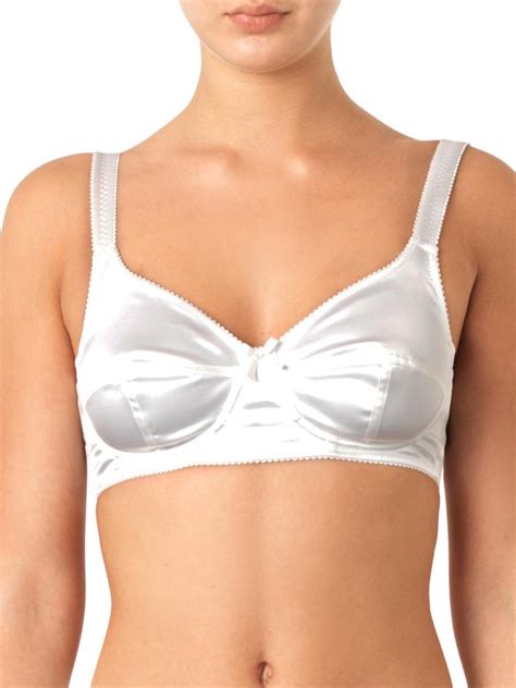 Dolce Gabbana Stretch Satin Soft Cup Bra In White Lyst