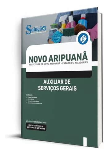 Apostila Prefeitura De Novo Aripuanã Am 2022 Auxiliar De Serviços