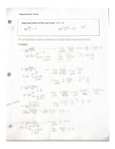 Solution Trig Limits Studypool