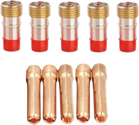 Mtsooning 5PCS 45V26 2 4mm 3 32inchs Gas Lens Collet Body Copper