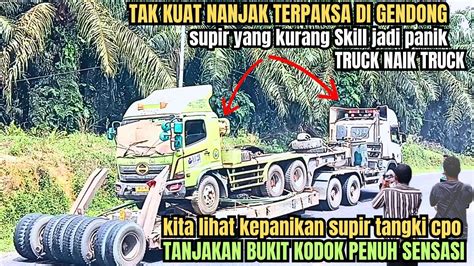 TAK KUAT NANJAK TERPAKSA DI GENDONGKITA LIHAT KEPANIKAN SUPIR TANGKI