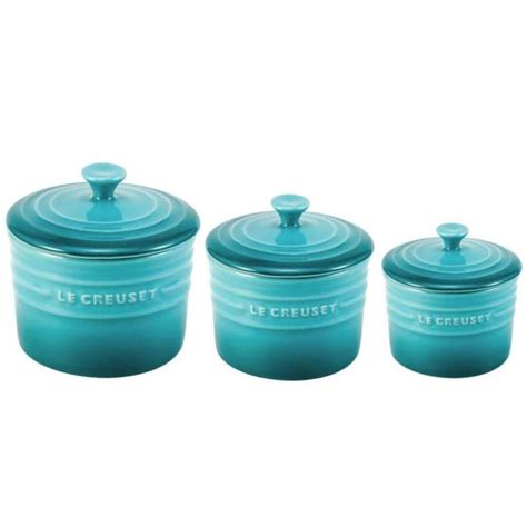 Jogo Completo De Porta Condimentos Azul Caribe Le Creuset Porta