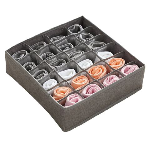 Foldable Underwear Sock Bra Tie Storage Box Multi Grid Divider Closet