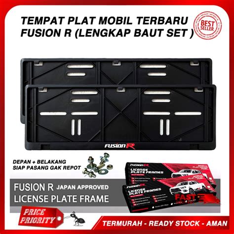 Jual FUSION R Tatakan Dudukan Tempat Cover Plat Nomor Mobil Lengkap