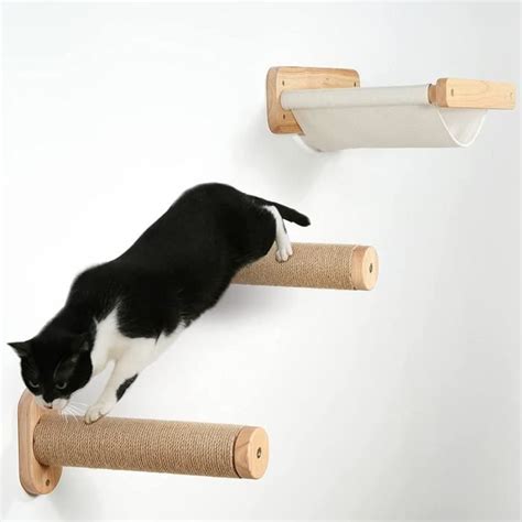 Hamac Chat Etagere Arbre A Chat Mural Avec Griffoirs En Sisal