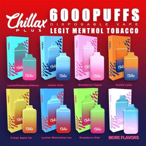 Vape Chillax Plus Puff Dispos Pod Mg Menthol Tobacco Legit