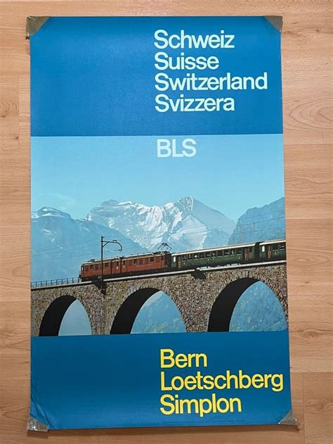 Plakat Bls Bern L Tschberg Simplon Bahn Kaufen Auf Ricardo