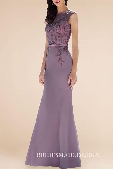 5lace Purple Bridesmaid Dresses Fashion Trend