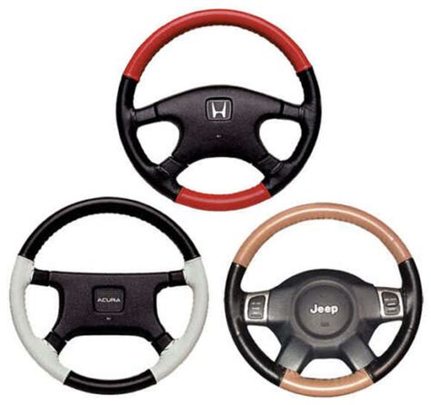 EuroTone 2 Color Leather Steering Wheel Covers For Jaguar Vehicles