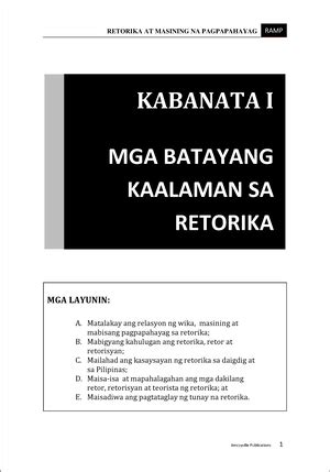 Pagsusuri Ng Akdang Kabayanihan Ni Lope K Santos Gamit Ang Apat Na