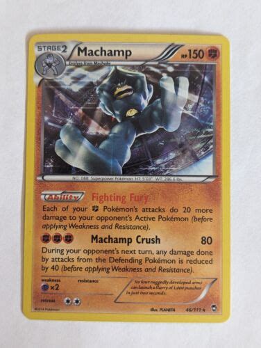 Pokémon TCG Machamp Furious Fists 46 111 Promo Cosmos Holo Rare NM eBay