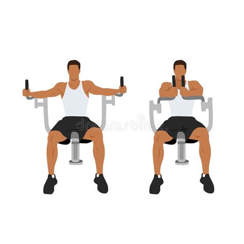 Man Butterfliespec Deckseated Machine Flyes Flat Vector Stock Vector