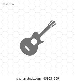 Guitar Icon Vector Acoustic Musical Instrument Stock Vector Royalty