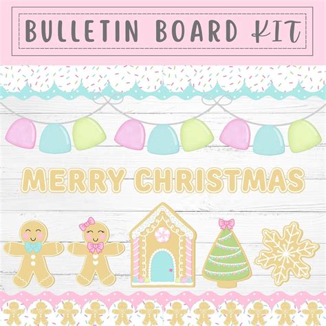 Gingerbread Bulletin Board, Bulletin Board Border, Christmas Bulletin ...