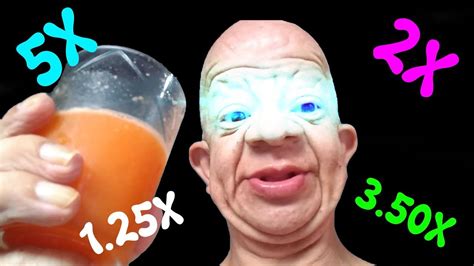 Bald Guy Drinks Orange Juice Getting Faster Bald Men Guys Memes