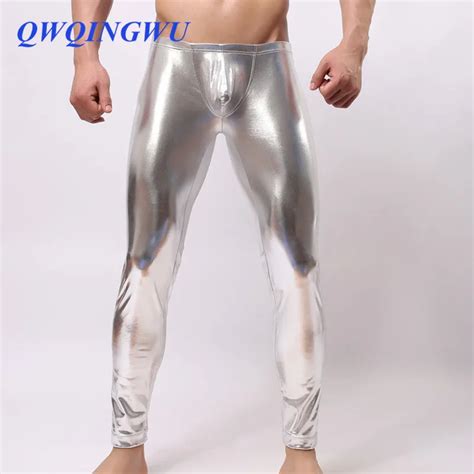 Men Pu Leather Pants Mens Leggings Brand Skinny Shinny Pants Trousers