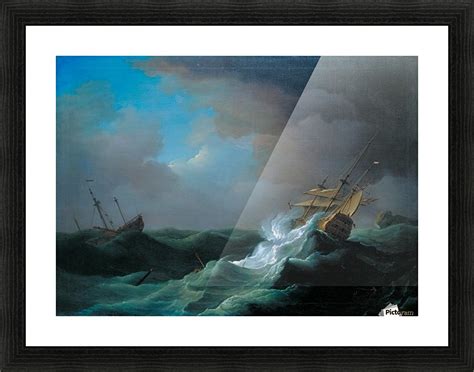 Ships In Distress In A Storm Peter Monamy