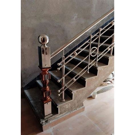 Silver Stainless Steel Staircase Railing At Rs 350 Feet Stainless