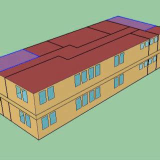 Model Of The Investigated Building A North And East Fa Ades B