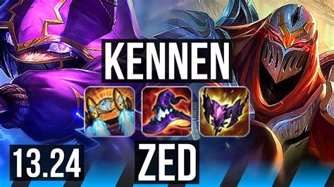 Kennen Vs Zed Mid 15 Solo Kills 21 2 4 Legendary 300 Games Na