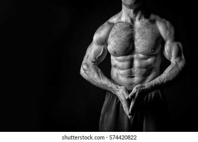 Sexy Muscular Male Torso Body Hairy Stock Photo Edit Now