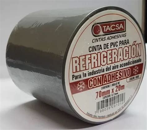 Cinta Pvc Tacsa Con Adhesivo 70x20 Refrigeracion Gris